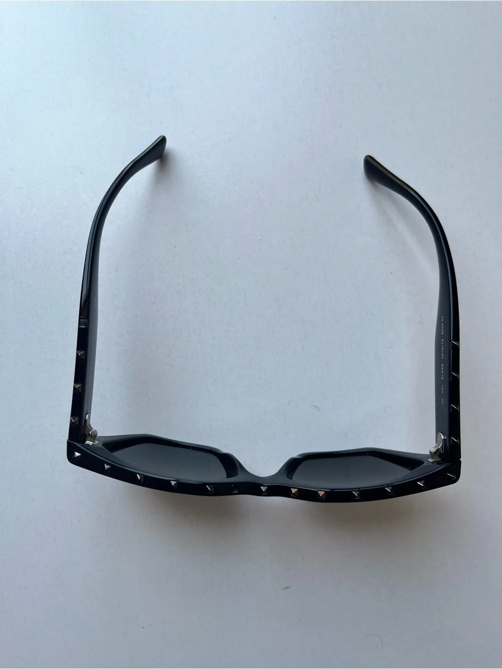 Valentino Black Cat-Eye Sunglasses with Stud Accents